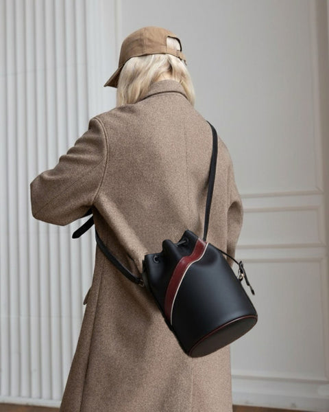 Women's EdWonder X Burgundy Assemblage | Edward Neoprene & Leather Bucket Bag