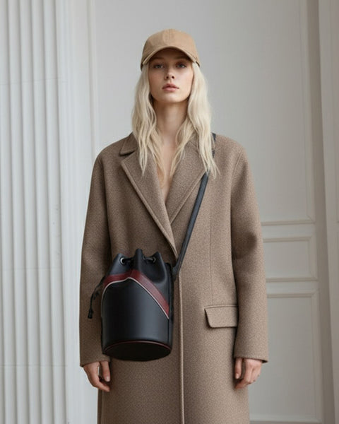 Women's EdWonder X Burgundy Assemblage | Edward Neoprene & Leather Bucket Bag