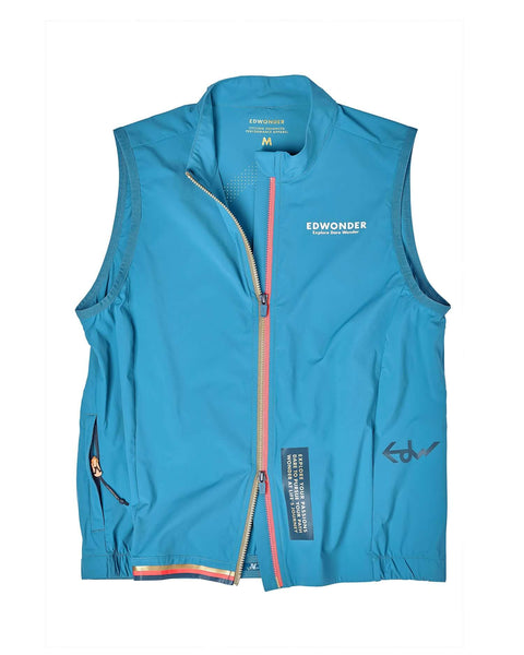 Gilet léger EdW Edition pour homme, pliable - Bleu Adriatique