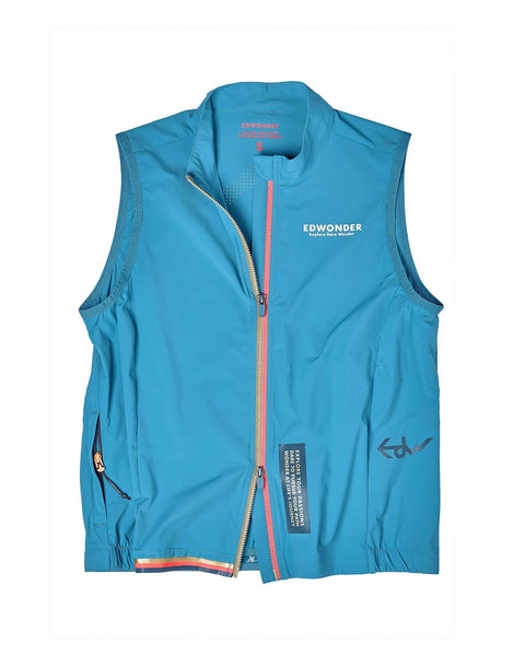 Gilet léger pliable édition EdW pour femmes - Bleu Adriatique