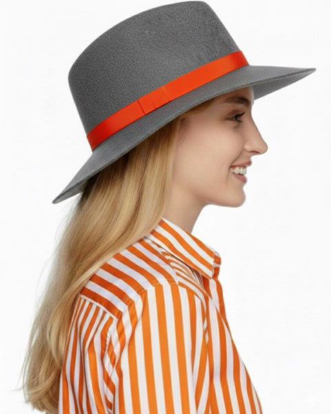 EdW Trimmed Felted Wool Fedora