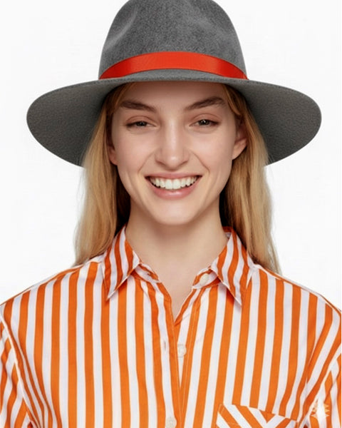 EdW Trimmed Felted Wool Fedora