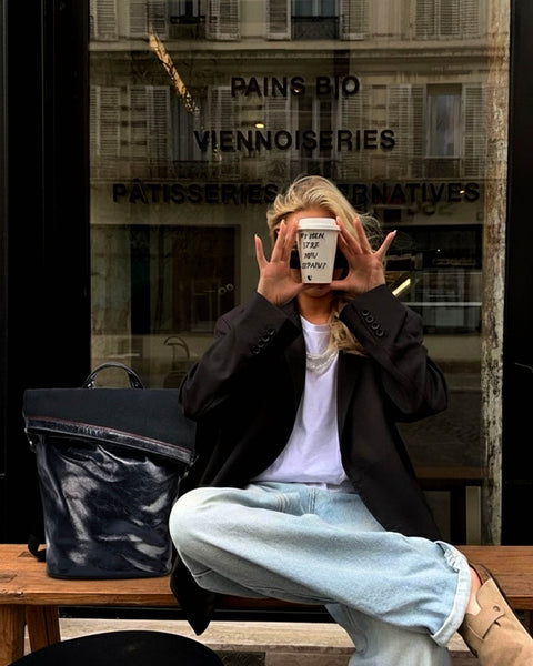 EdWonder X Burgundy Assemblage | Leather & Canvas Backpack