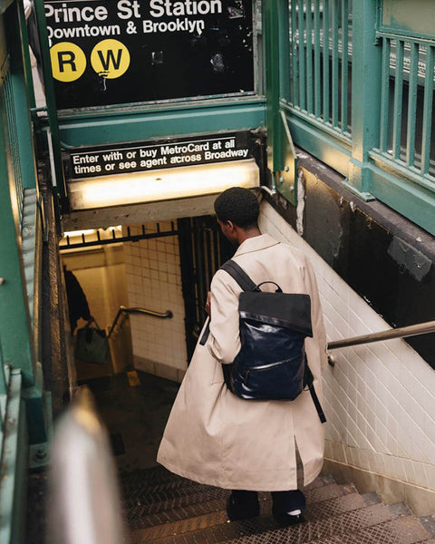 EdWonder X Burgundy Assemblage | Leather & Canvas Backpack