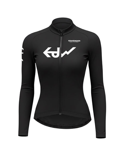 Women's EdW Club Thermal Long Sleeve Jersey - Black