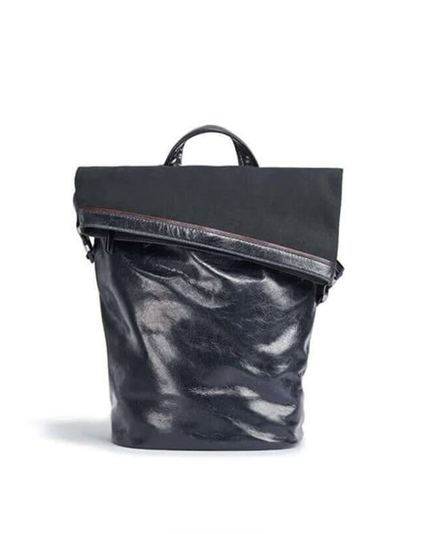 EdWonder X Burgundy Assemblage | Leather & Canvas Backpack